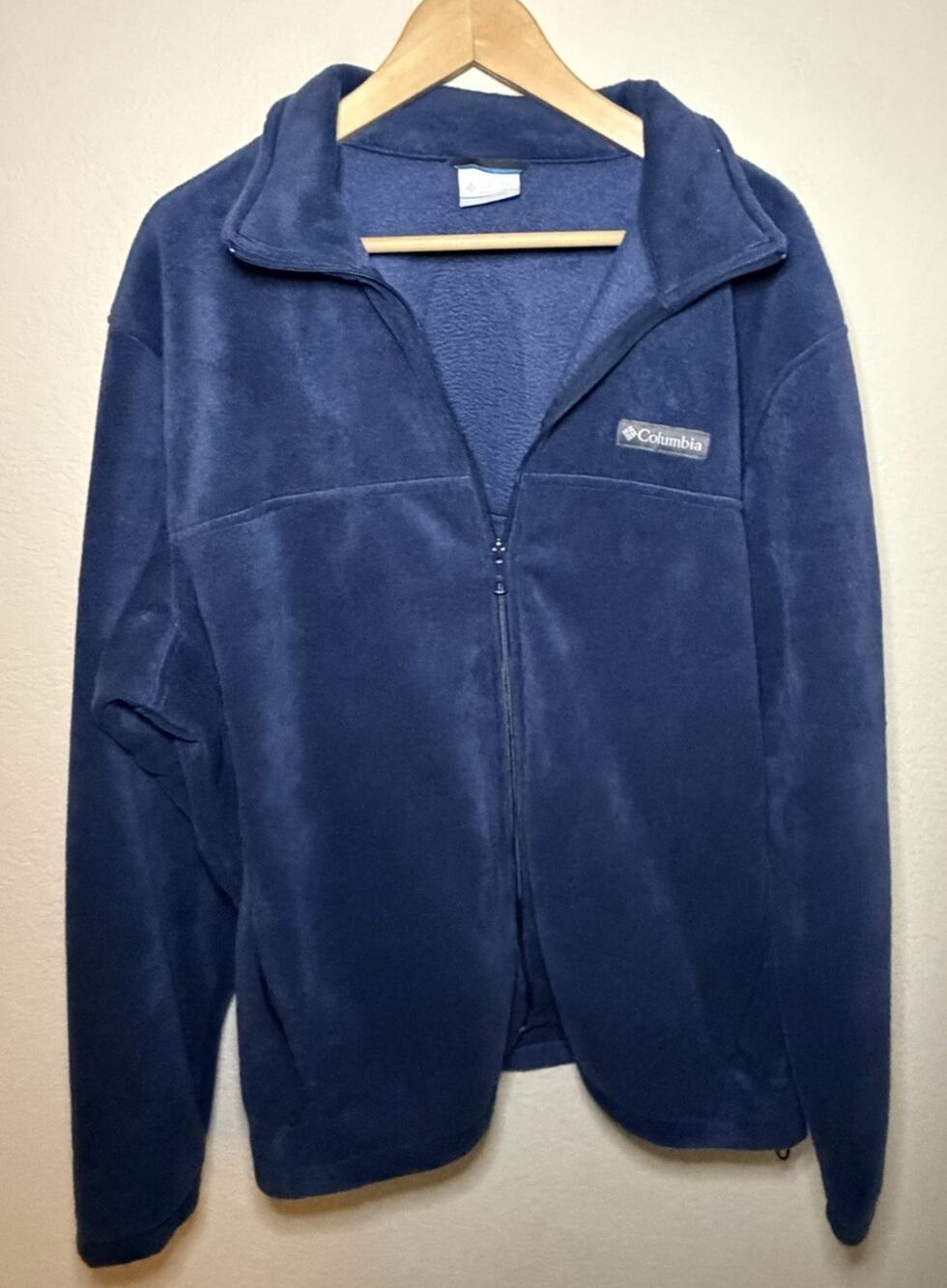 Columbia Jacket Mens Extra Large Full Zip Blue Excellent Condition Warm
